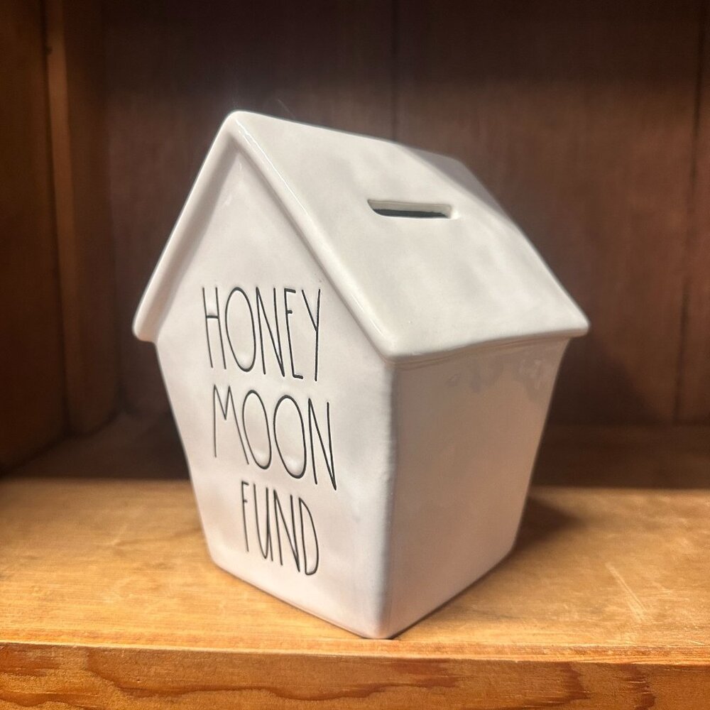 Ceramic Honeymoon Fund Money Box Rae Dunn Gift Newlywed Bridal Shower Engagement